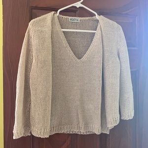 Knit tank/sweater pair